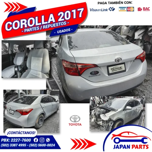 PARTES
  Y REPUESTOS USADOS ORIGINALES CON GARANTÍA PARA TOYOTA (2017)