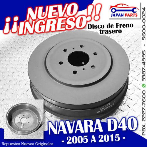 DISCO
  DE FRENO TRASERO PARA NISSAN (2010)