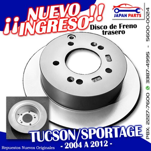 DISCO DE FRENO TRASERO PARA HYUNDAI
  (2008)