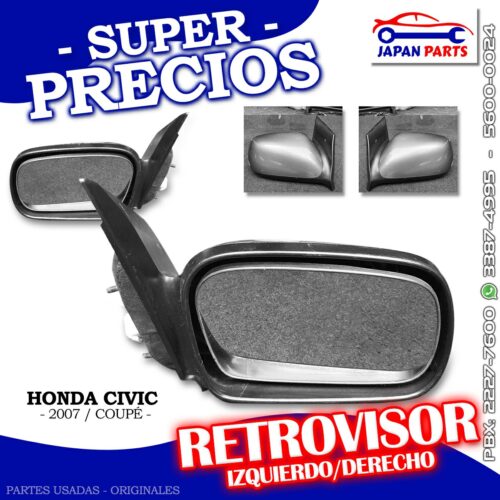 RETROVISOR L IZQUIERDO Y R DERECHO
  PARA HONDA (2007)