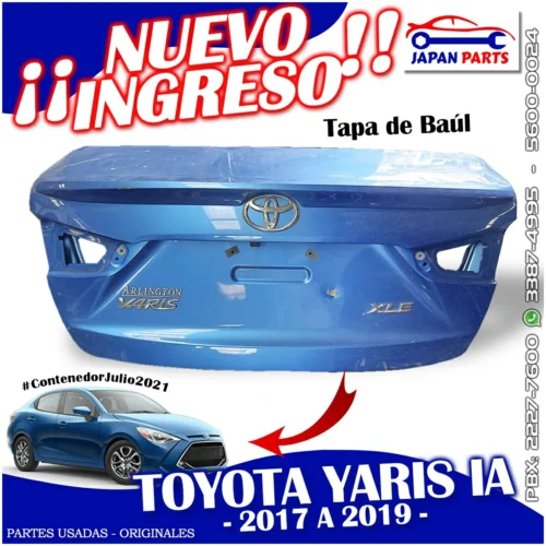 TAPA DE BAÚL PARA TOYOTA (2019)