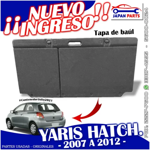 TAPA
  DE BAÚL PARA TOYOTA (2009)